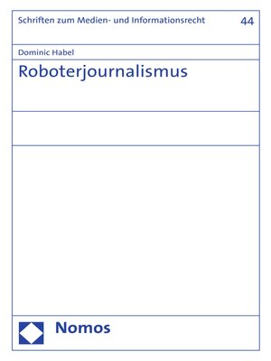 cover image of Roboterjournalismus